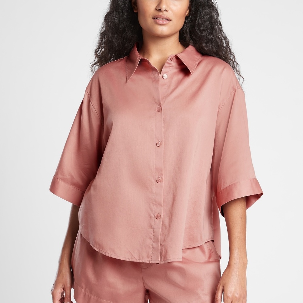 NWT Athleta Cotton Dreams Sleep Oversized Top